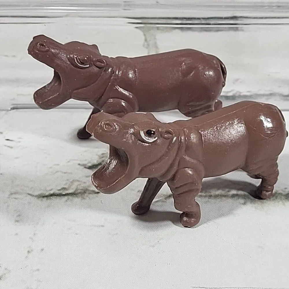 Hippos Hippopotamus Figures Toys Collectibles Lot of‎ 12